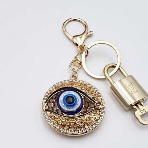 100% Auth Louis Vuitton Lock & Key with unbranded Bagcharm, Keycharm, Keychain - Picture 6 of 7